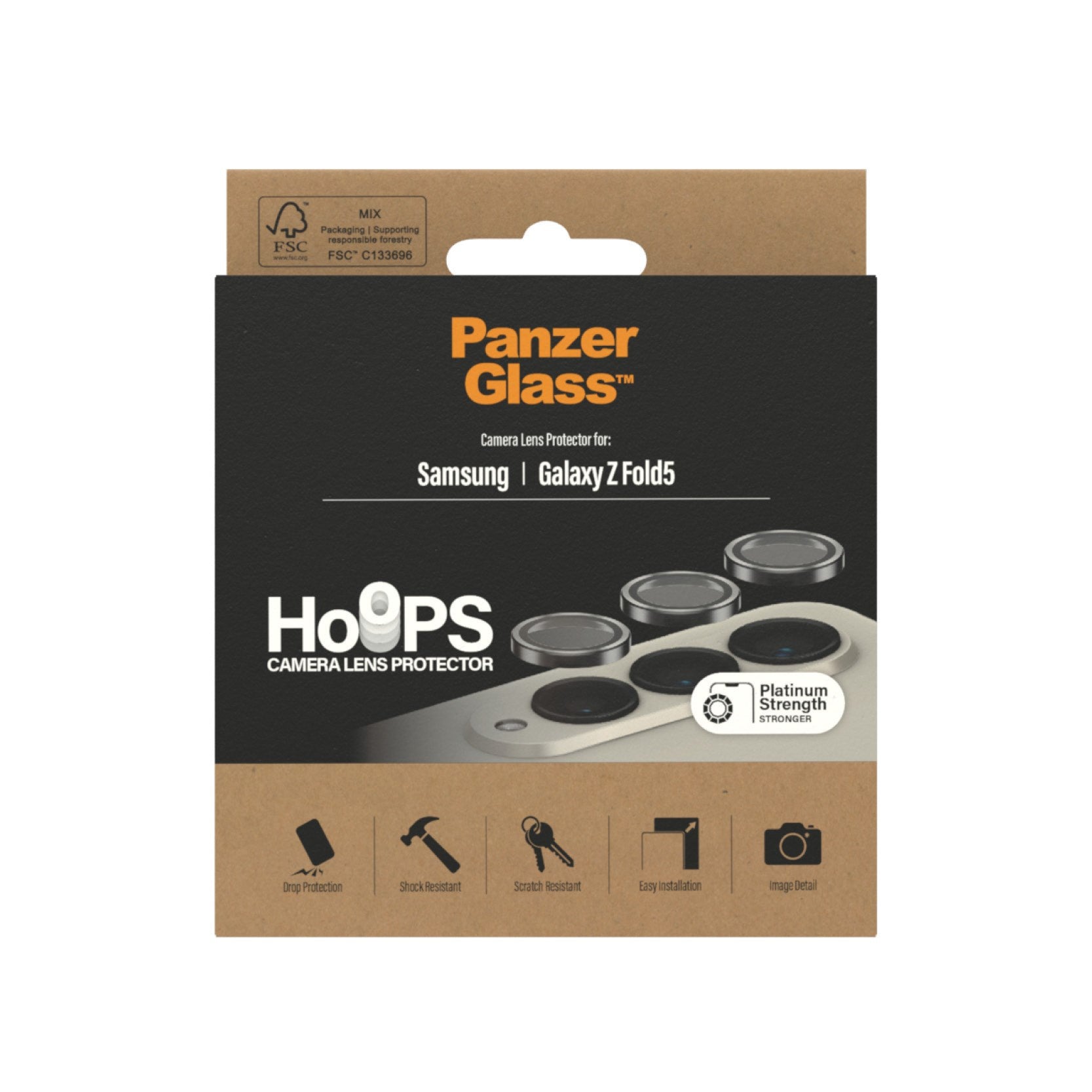 PanzerGlass® Hoops® Schwarz Kameraschutz Samsung Galaxy Z Fold5 5G
